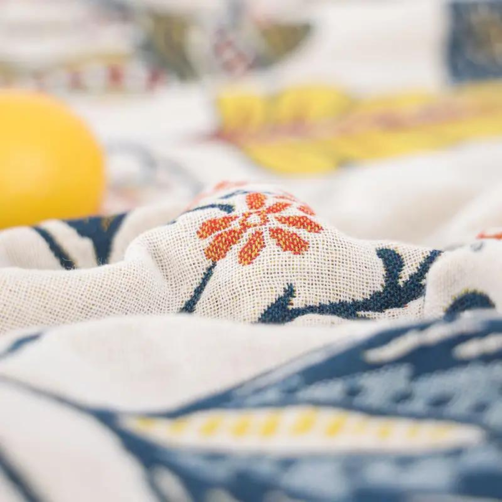 Blanket with Floral Pattern