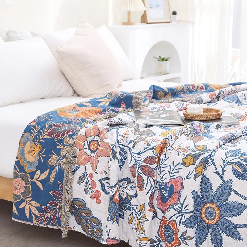 Blanket with Floral Pattern