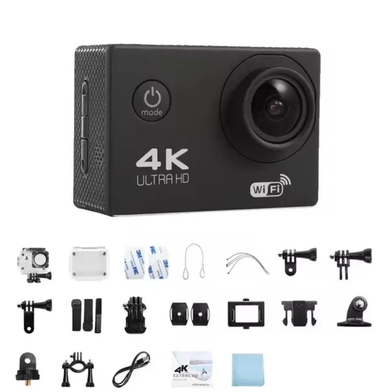 Action Camera | 4K & 140° Wide-Angle | Waterproof To 30 m