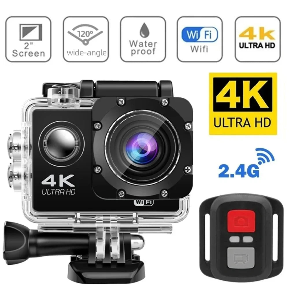 Action Camera | 4K & 140° Wide-Angle | Waterproof To 30 m