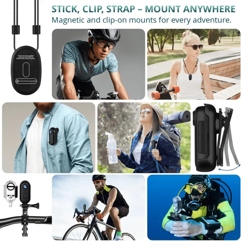 Action Camera | 4K Ultra HD Image-Stabilized & Waterproof | 64 GB Card & Mount Kit