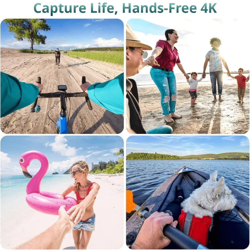 Action Camera | 4K Ultra HD Image-Stabilized & Waterproof | 64 GB Card & Mount Kit