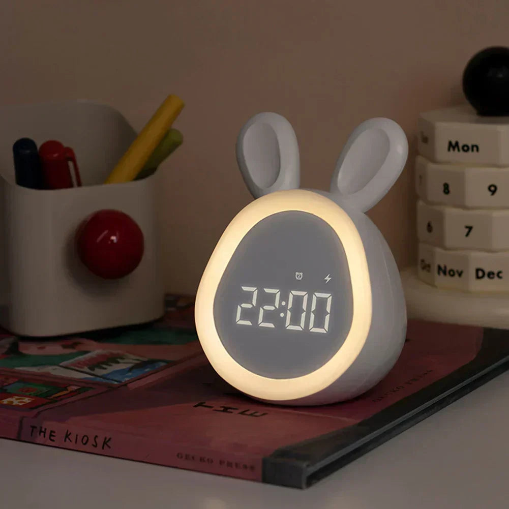 Alarm Clock | Rabbit LED Night Light | USB & Battery