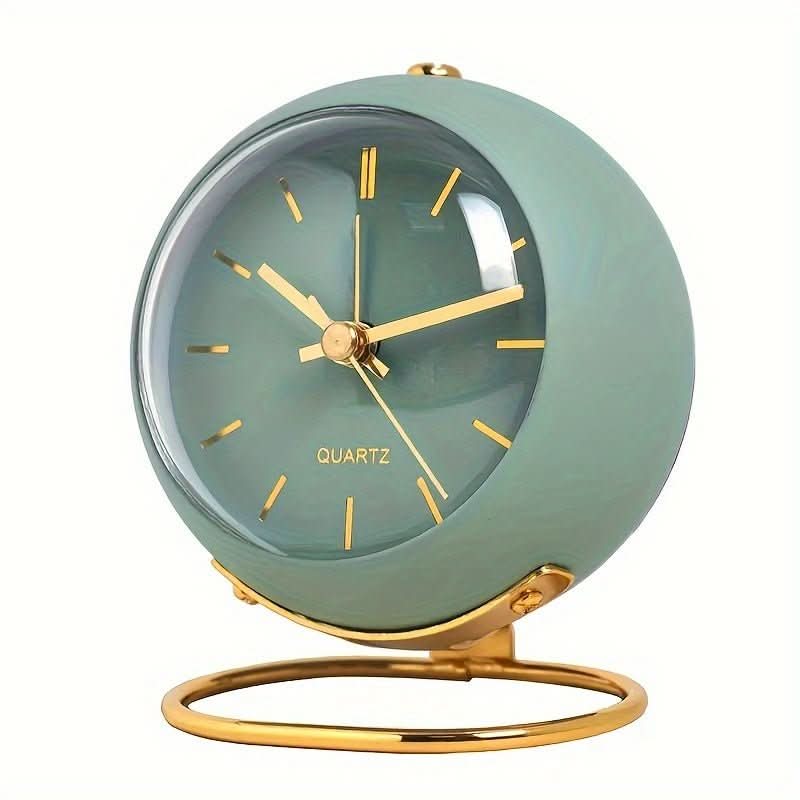 Analog Alarm Clock | Retro Metal & Silent Movement