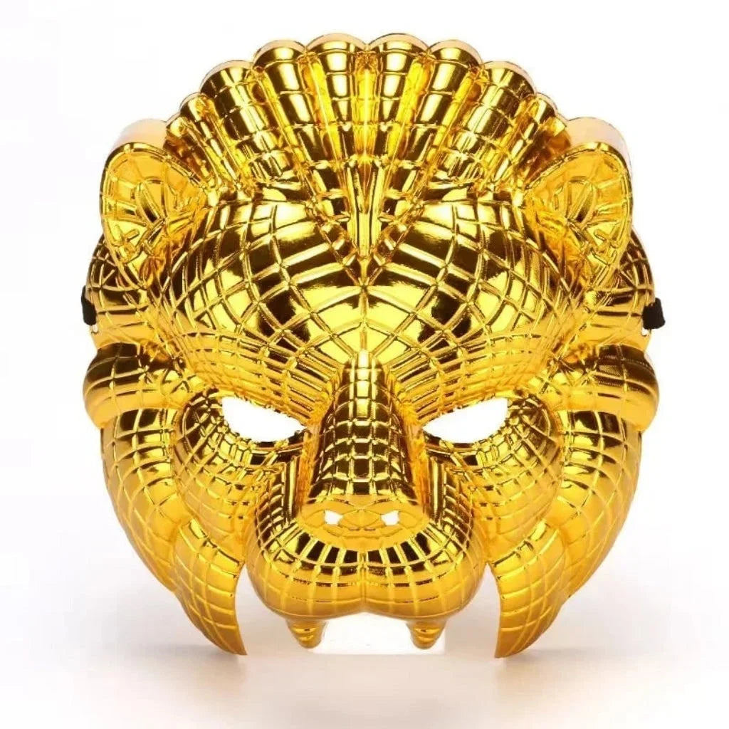 Animal Mask | Gold-Finish & Reusable | Leopard & Lion