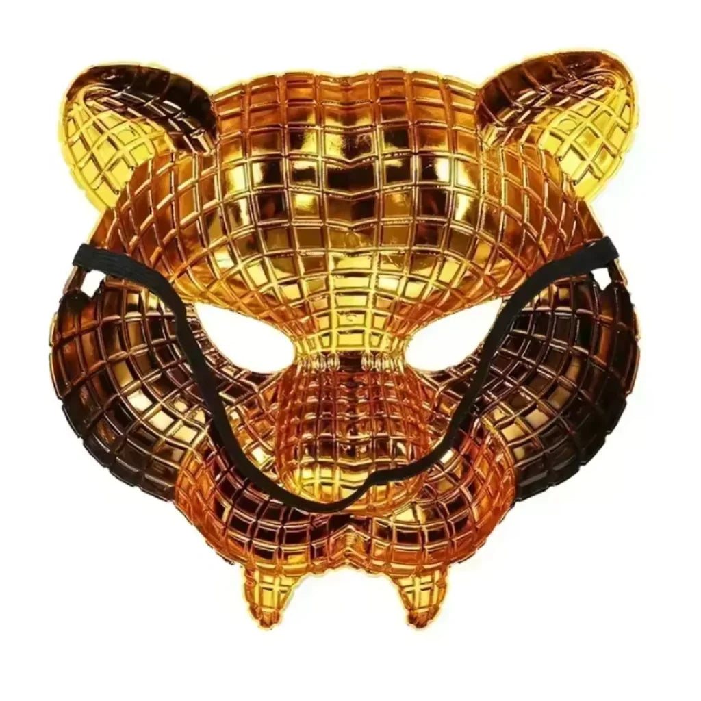 Animal Mask | Gold-Finish & Reusable | Leopard & Lion