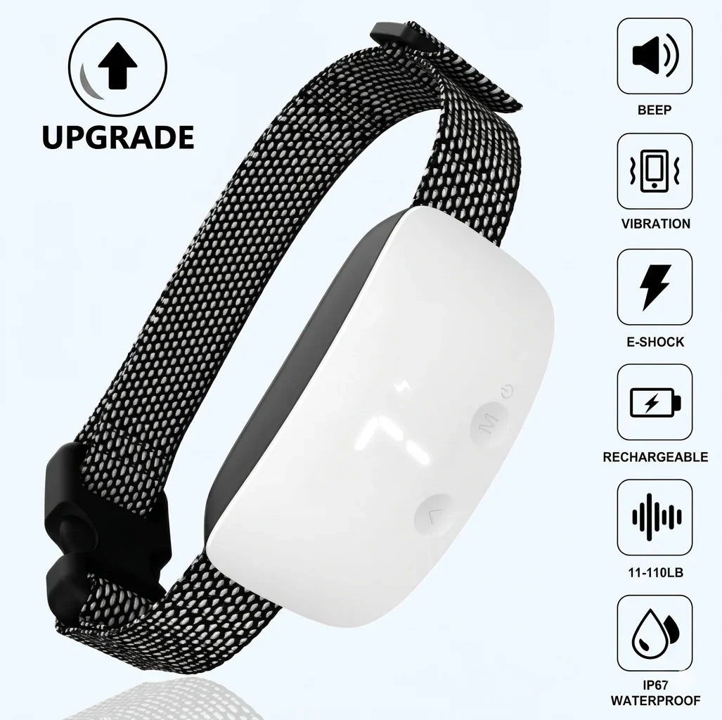 Anti-Bark Collar | Auto Detection & USB-Rechargeable | IP67 Waterproof