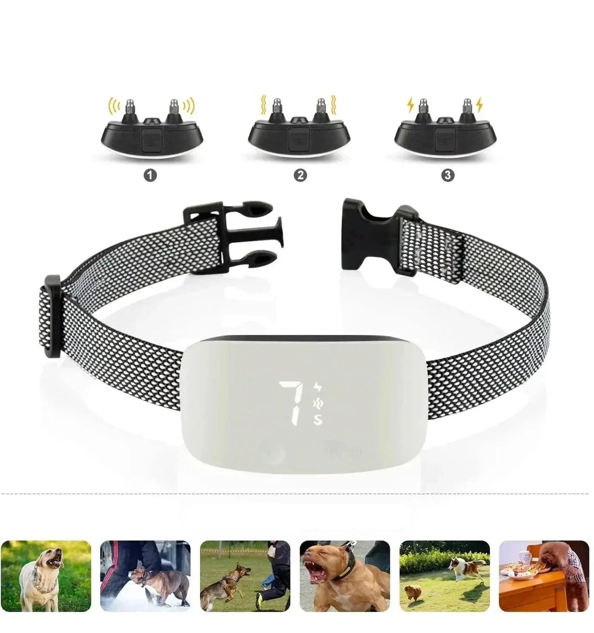 Anti-Bark Collar | Auto Detection & USB-Rechargeable | IP67 Waterproof