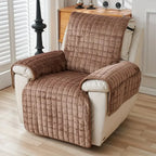 Armchair Cover | Quilted Microfiber & Non-Slip | Integrated Side Pocket
