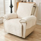 Armchair Cover | Quilted Microfiber & Non-Slip | Integrated Side Pocket