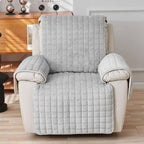 Armchair Cover | Quilted Microfiber & Non-Slip | Integrated Side Pocket