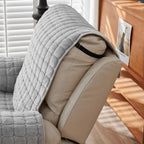 Armchair Cover | Quilted Microfiber & Non-Slip | Integrated Side Pocket