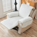Armchair Cover | Quilted Microfiber & Non-Slip | Integrated Side Pocket