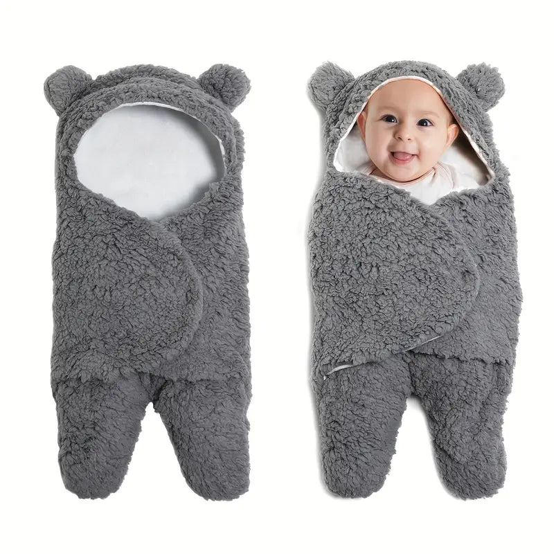 Baby Sleeping Bag | Breathable & Teddy Bear Hood | 0-12 Months