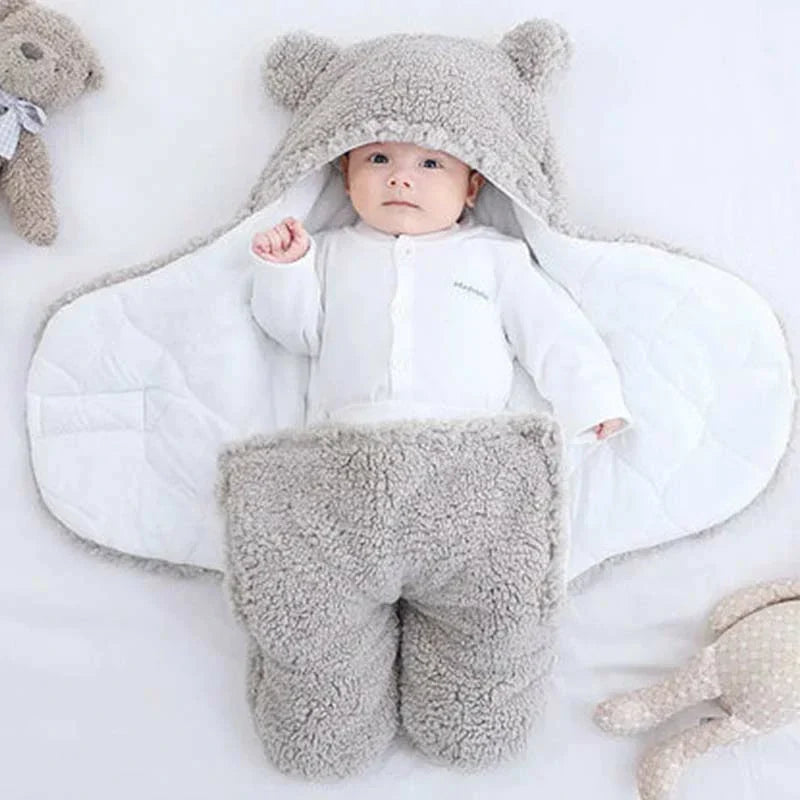 Baby Sleeping Bag | Breathable & Teddy Bear Hood | 0-12 Months