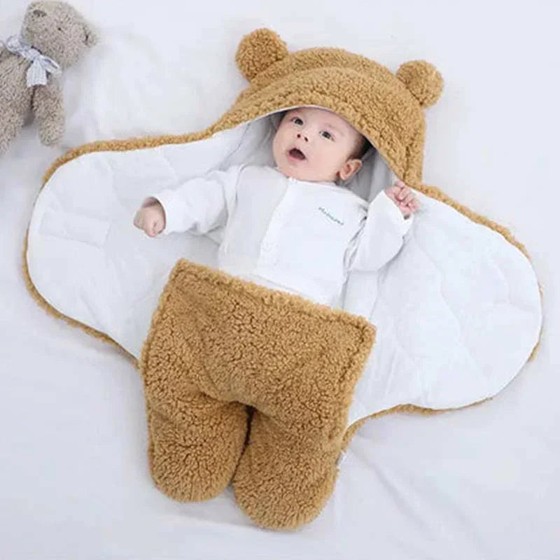 Baby Sleeping Bag | Breathable & Teddy Bear Hood | 0-12 Months