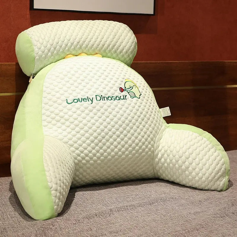 Back Support Cushion | Ergonomic Contour & Machine-Washable Cotton Cover