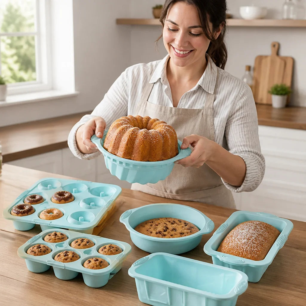 Baking Molds | Flexible Non-Stick Silicone | Set of 6