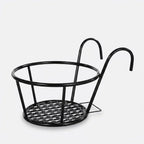 Balcony Pot Hangers | Hook-On No-Drill & Open-Grid Drainage | Set of 3
