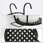 Balcony Pot Hangers | Hook-On No-Drill & Open-Grid Drainage | Set of 3