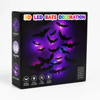 Bat Wall Light | 3D Flight Effect & Purple LED | 12–72 Pieces
