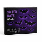 Bat Wall Light | 3D Flight Effect & Purple LED | 12–72 Pieces