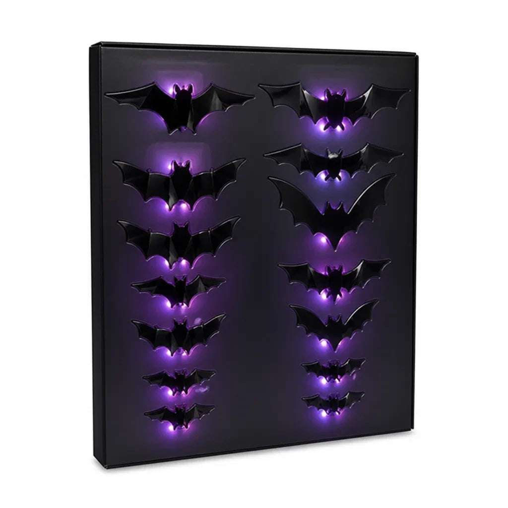 Bat Wall Light | 3D Flight Effect & Purple LED | 12–72 Pieces