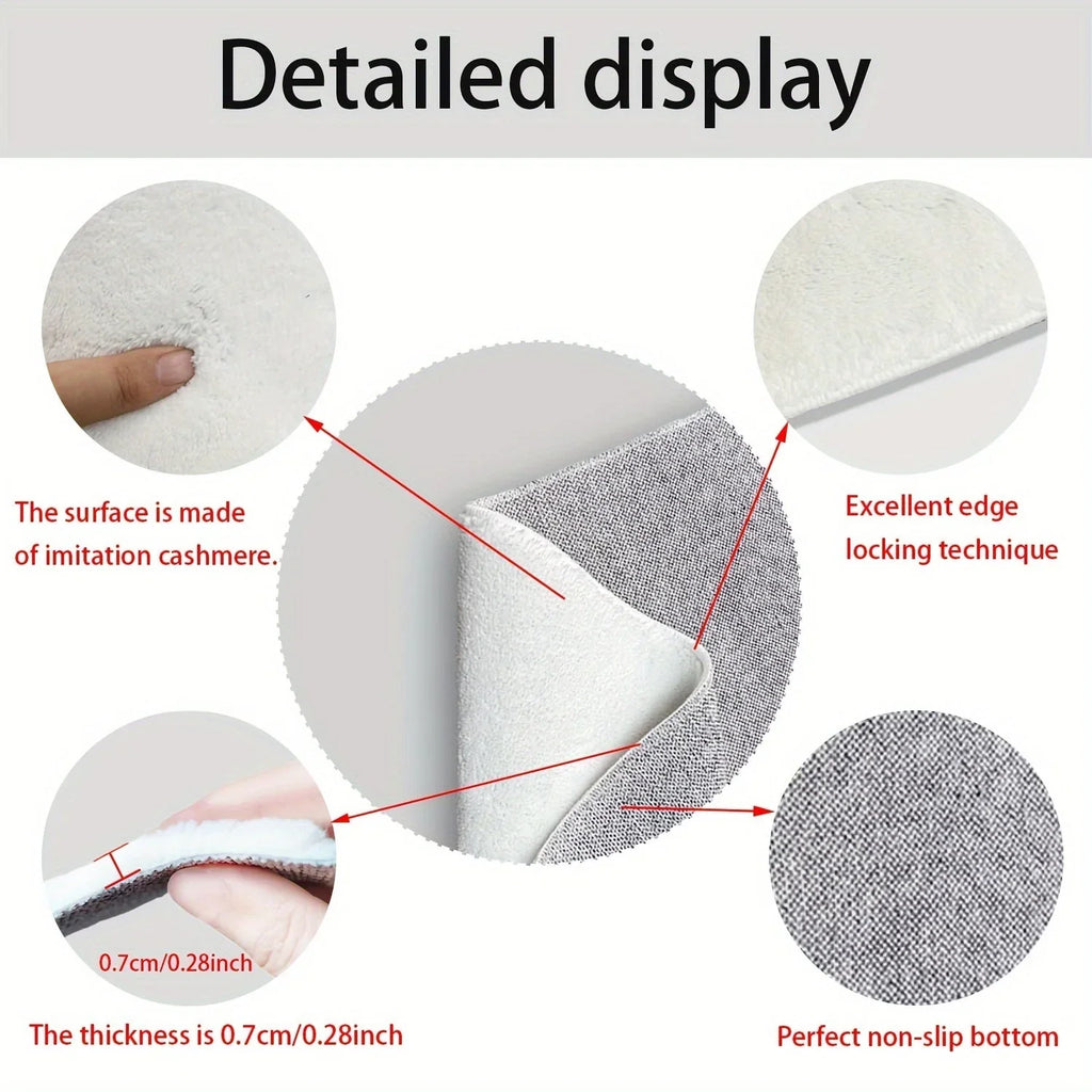 Bath Mat | Microfiber, Quick-Drying & Non-Slip Backing | Leaf Pattern