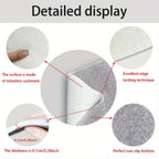 Bath Mat | Microfiber, Quick-Drying & Non-Slip Backing | Leaf Pattern