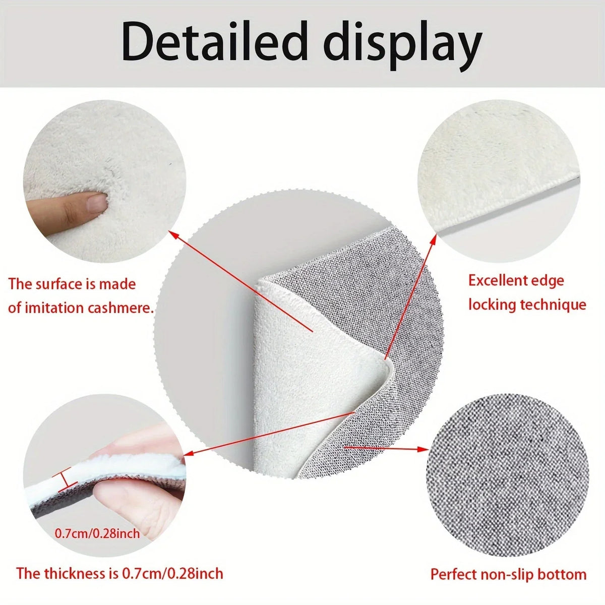 Bath Mat | Microfiber, Quick-Drying & Non-Slip Backing | Leaf Pattern