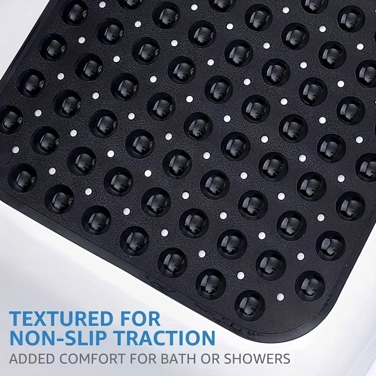 Bath Mat | Non-Slip Knobs & Suction Cups | 101 x 40 cm
