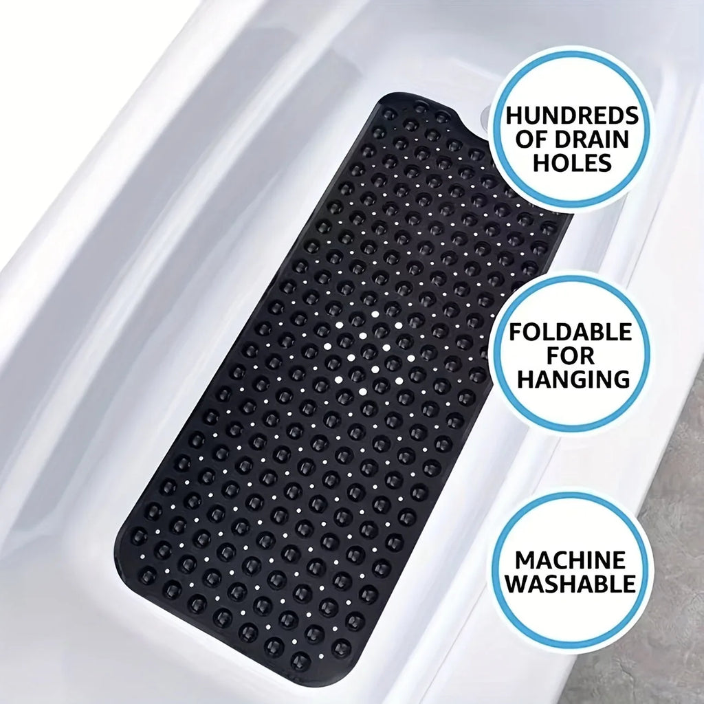 Bath Mat | Non-Slip Knobs & Suction Cups | 101 x 40 cm