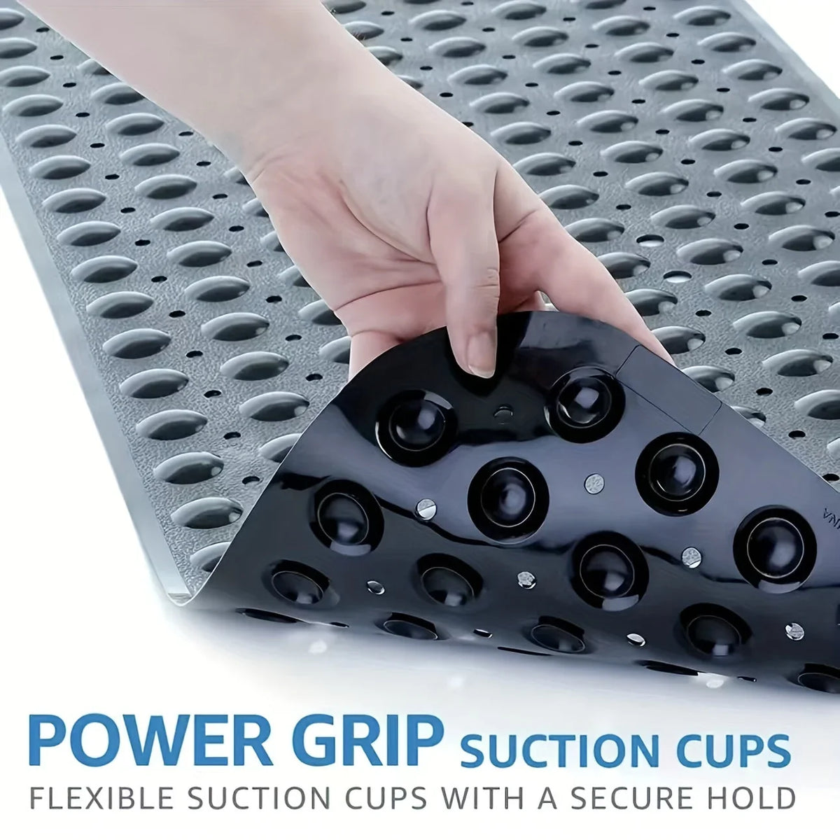 Bath Mat | Non-Slip Knobs & Suction Cups | 101 x 40 cm