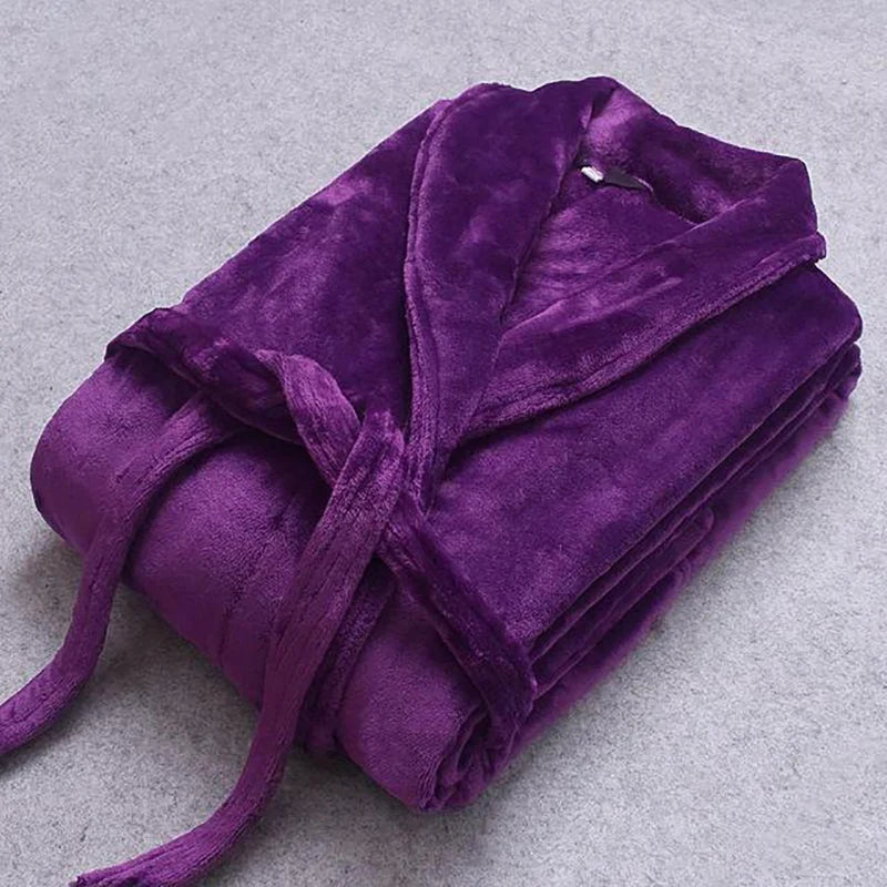 Bathrobe | Plush Coral Fleece & Flannel | Unisex