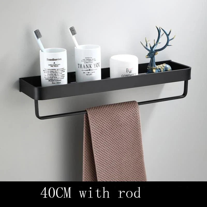 Bathroom Wall Shelf | Space Aluminum & Moisture-Resistant | 60 cm