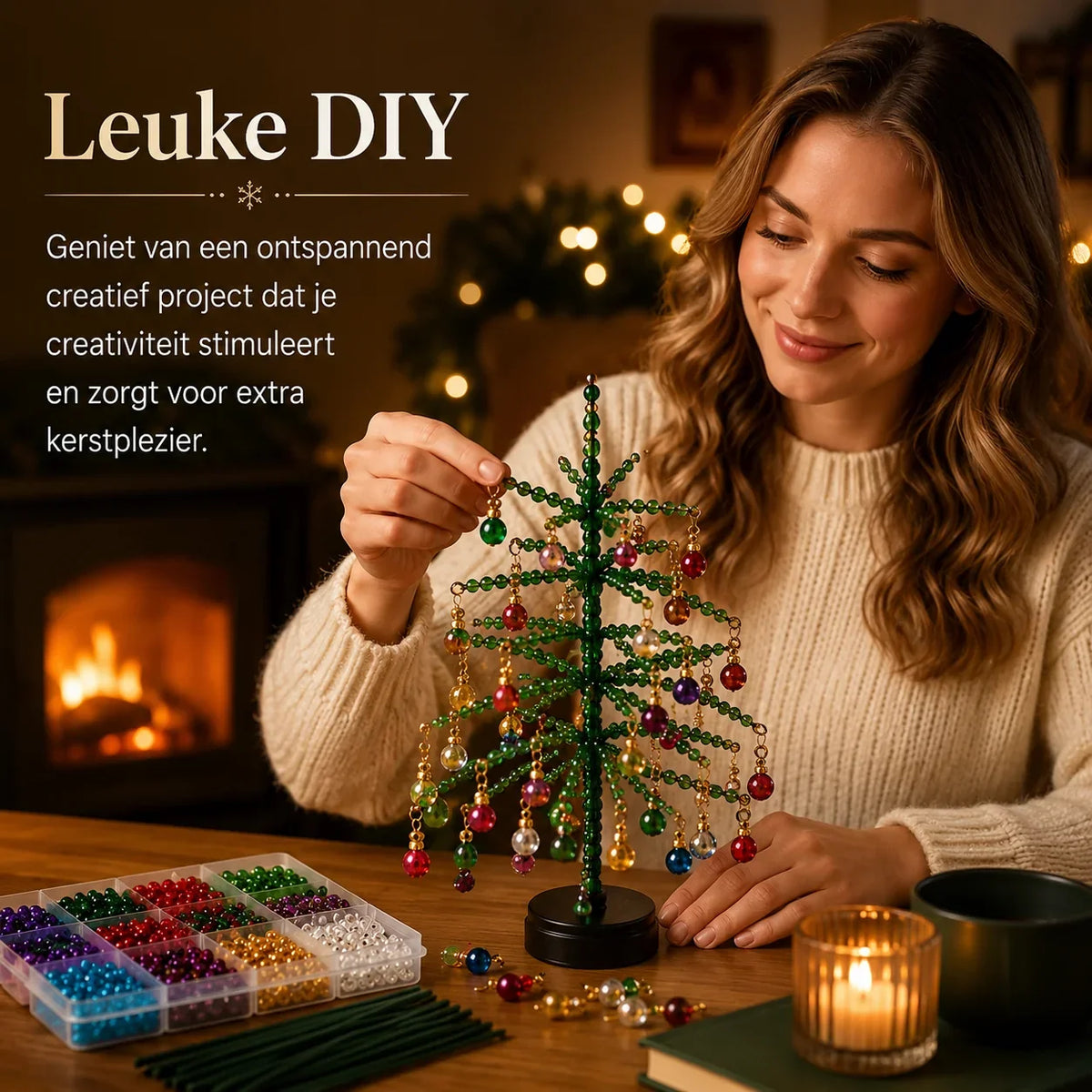 Beaded Christmas Tree Kit | Multi-Style DIY & Easy Assembly
