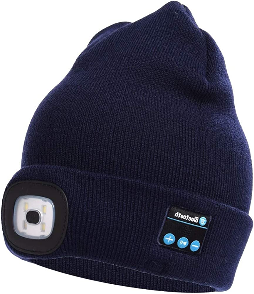 Beanie Hat | Bluetooth 5.0 & Detachable USB-Rechargeable LED | One Size