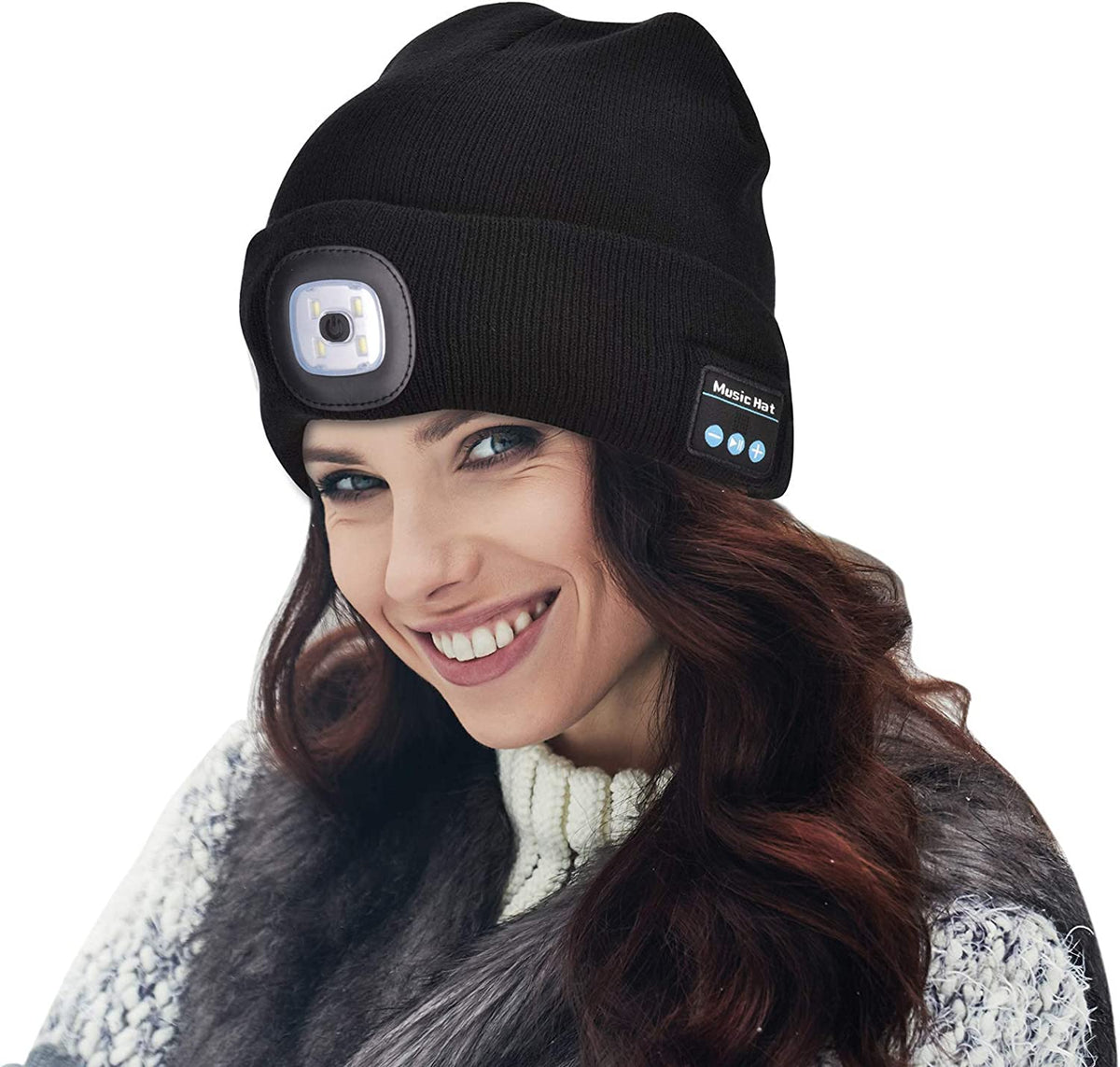 Beanie Hat | Bluetooth 5.0 & Detachable USB-Rechargeable LED | One Size