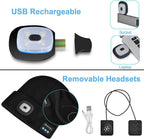 Beanie Hat | Bluetooth 5.0 & Detachable USB-Rechargeable LED | One Size