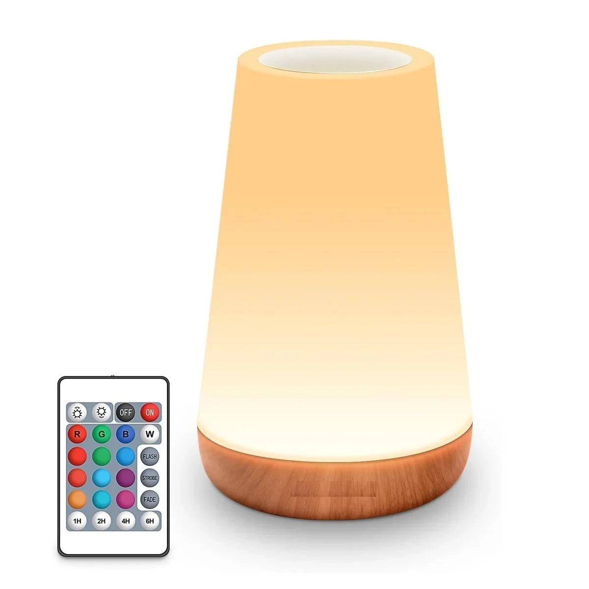 Bedside Lamp | 360° Touch & Remote Control USB Rechargeable