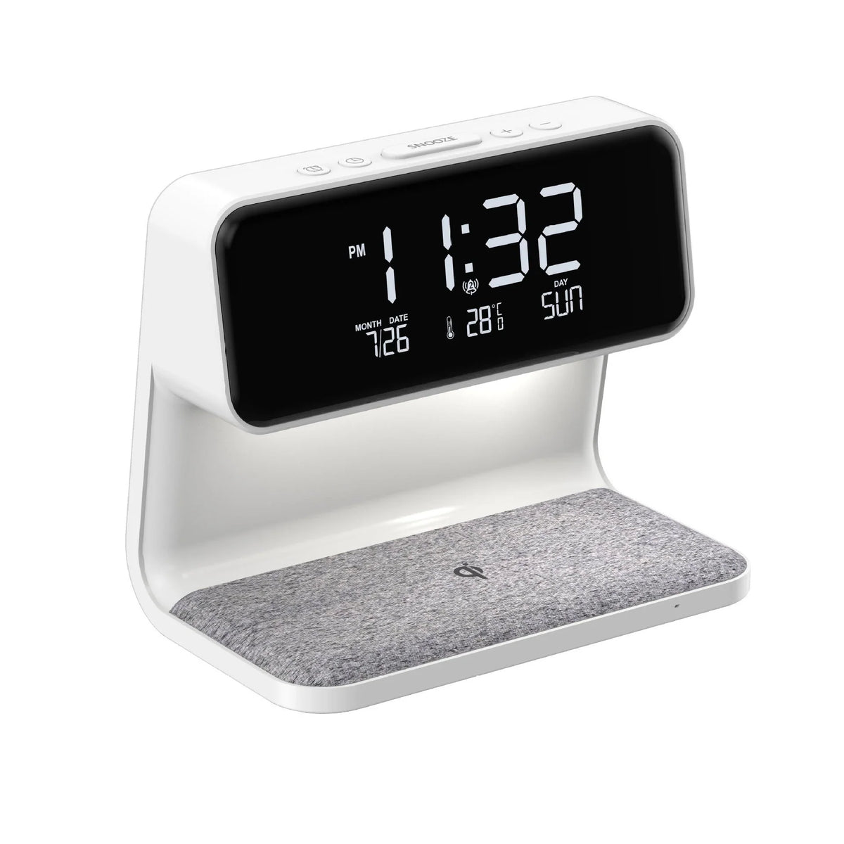 Bedside Lamp | Touch-Dimmable LED, Wireless Charger & Digital Alarm Clock