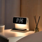 Bedside Lamp | Touch-Dimmable LED, Wireless Charger & Digital Alarm Clock