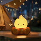 Bedside Table Lamp | Realistic Campfire Effect & White Noise | Rechargeable Battery