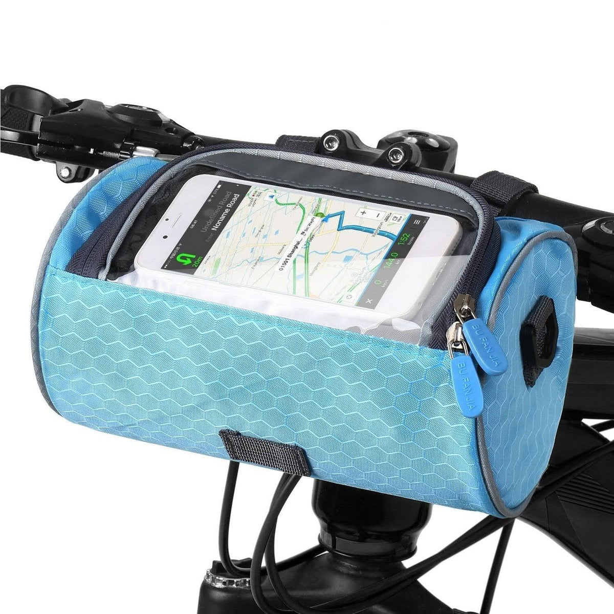 Bicycle Handlebar Bag | Waterproof & Touchscreen Window | 22 x 12.5 x 12.5 cm