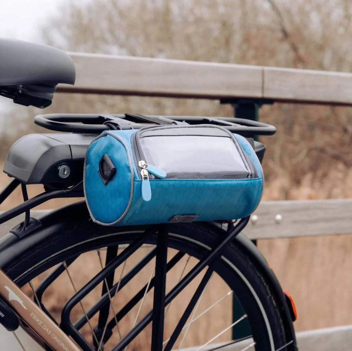 Bicycle Handlebar Bag | Waterproof & Touchscreen Window | 22 x 12.5 x 12.5 cm