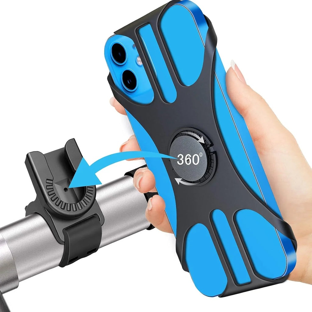 Bicycle Phone Holder | 360° Rotation & Quick-Release | Set of 2