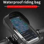 Bike & Motorcycle Phone Mount | Waterproof TPU & 360° Rotation | Fits 4.5-6.4 Inch