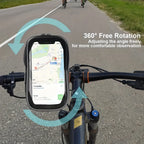 Bike & Motorcycle Phone Mount | Waterproof TPU & 360° Rotation | Fits 4.5-6.4 Inch