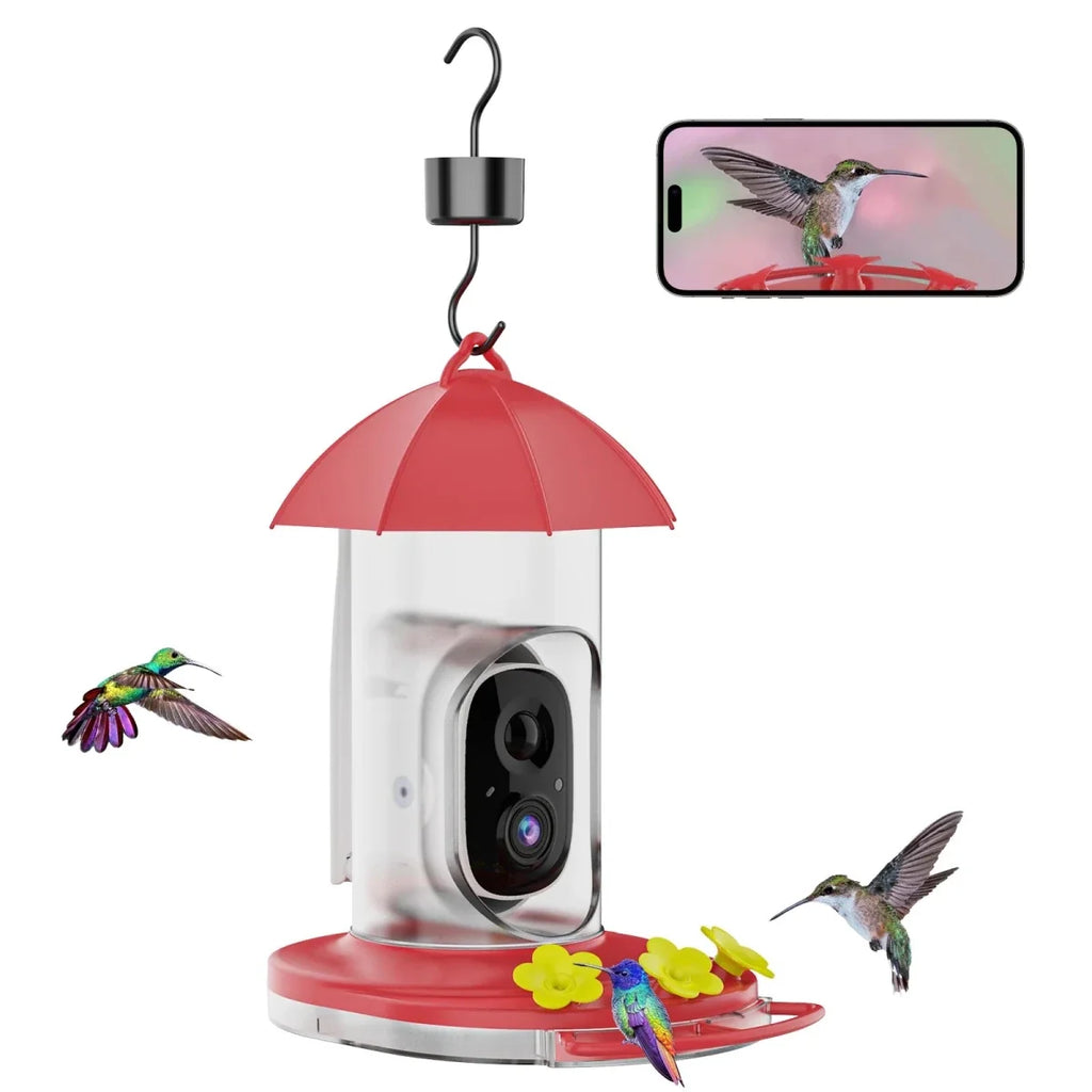 Bird Feeder | 1080P Wide-Angle Camera & Anti-Ant Bee-Proof