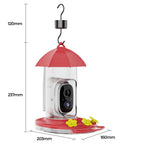Bird Feeder | 1080P Wide-Angle Camera & Anti-Ant Bee-Proof